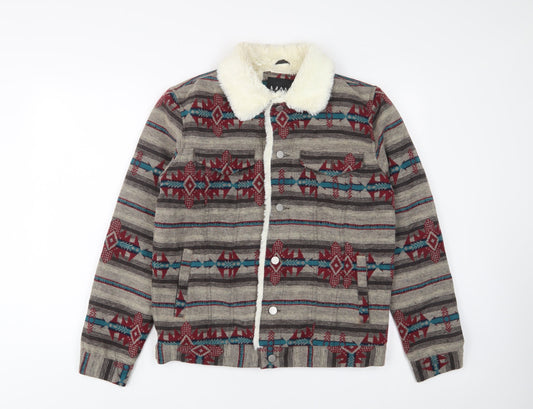 Womens UK Size S Boohoo Multicoloured Jacket