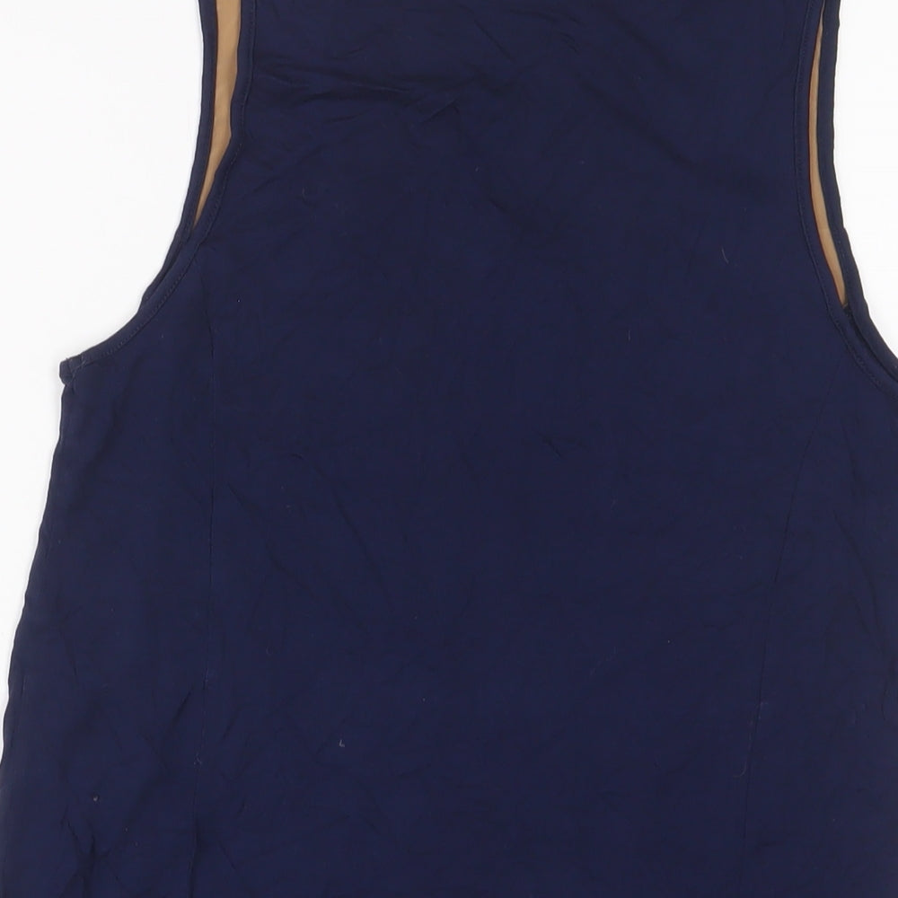Womens UK Size 8 NEXT Blue Basic Blouse