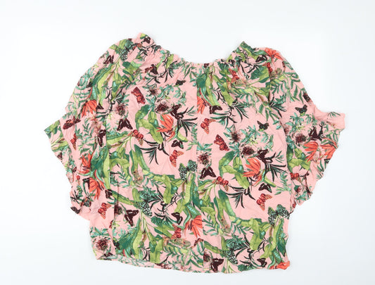 Womens UK Size 10 H&M Pink Basic T-Shirt