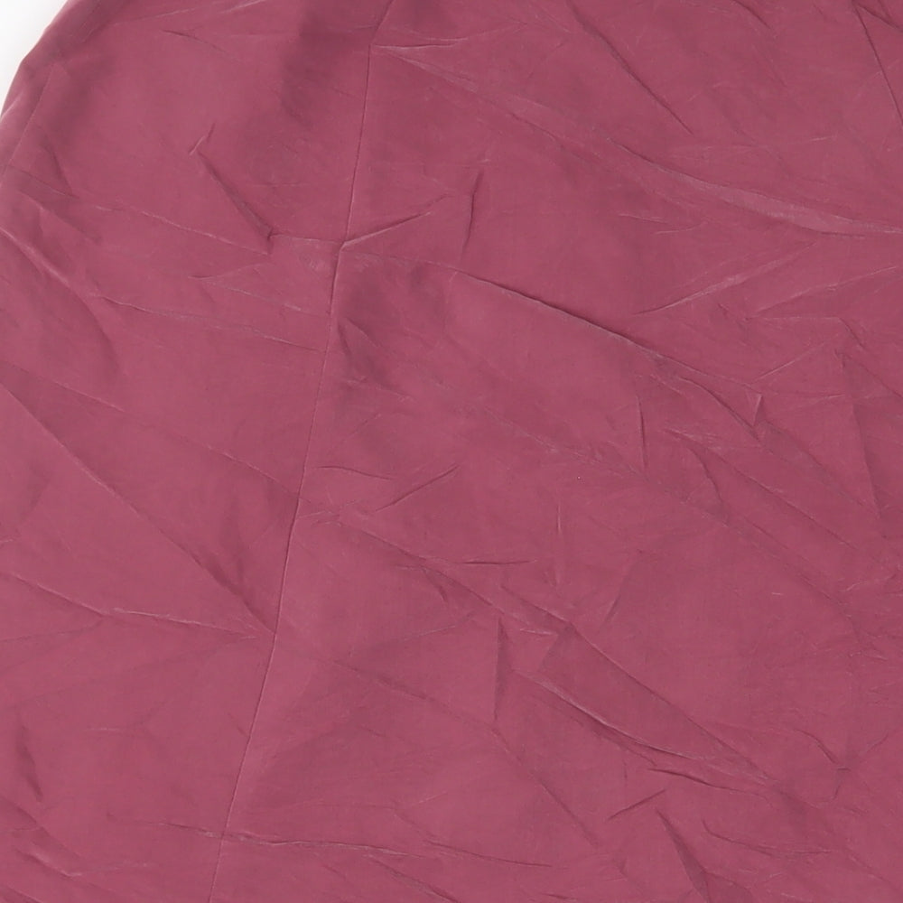 Holmewood Womens Pink Viscose A-Line Skirt Size 12 Button