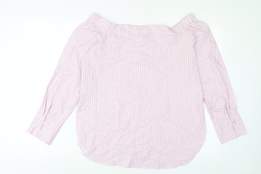Womens UK Size 16 New Look Pink Basic Blouse