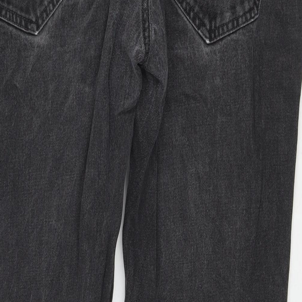 Matalan Womens Grey Cotton Straight Jeans Size 40 in L27 in Regular Zip