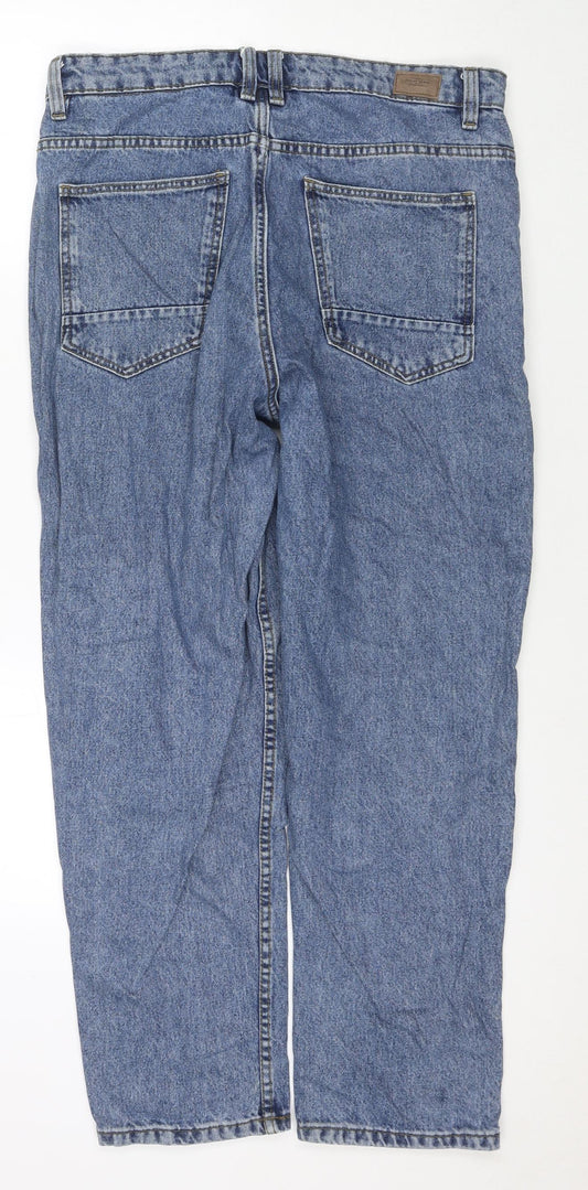 House of Denim Womens Blue Cotton Straight Jeans Size 30 in L30 in Regular Zip