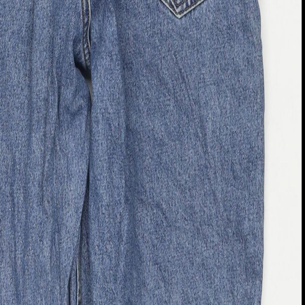 House of Denim Womens Blue Cotton Straight Jeans Size 30 in L30 in Regular Zip