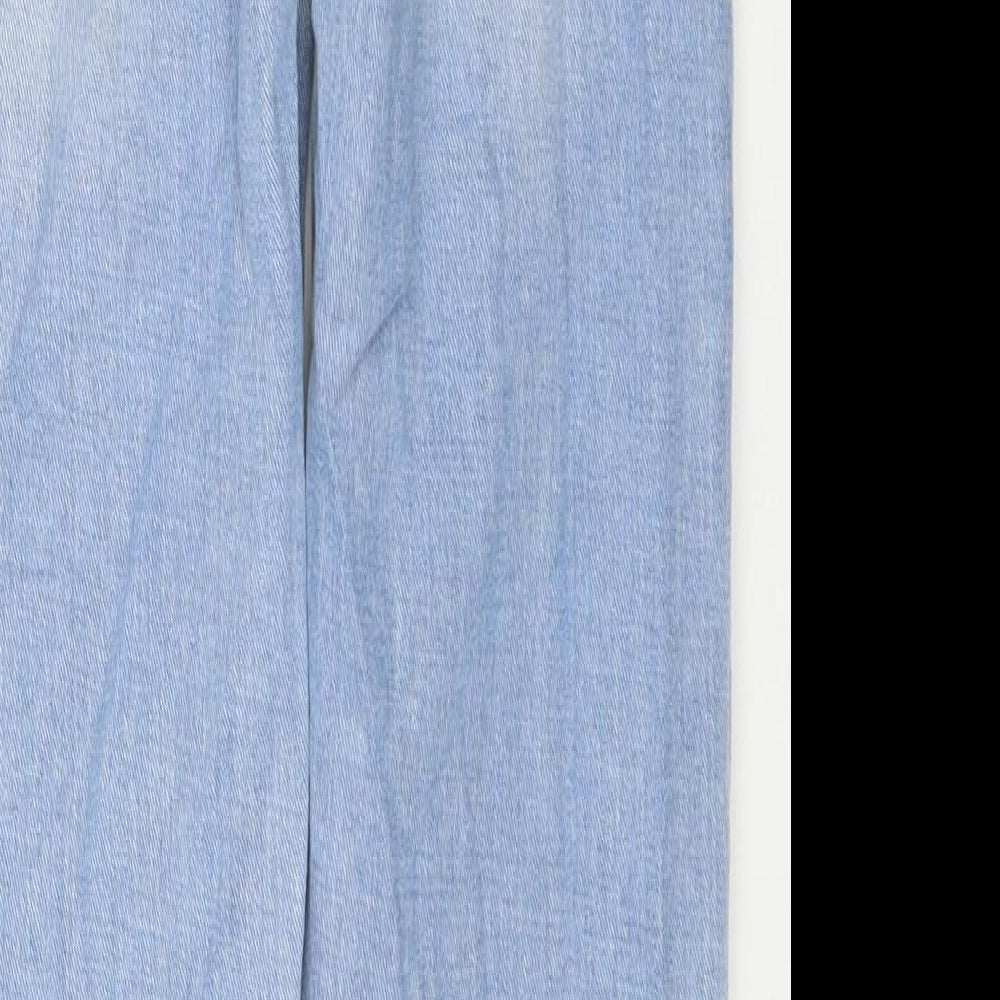 Redial Womens Blue Cotton Straight Jeans Size XS L26 in Regular Zip