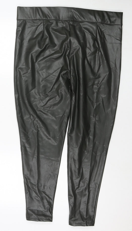 Womens UK Size 20 Marks and Spencer Regular Fit Pedal Pusher Black Trousers