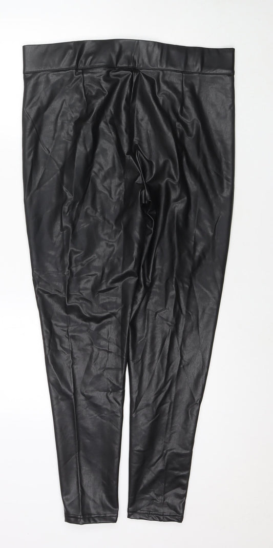 Womens UK Size 18 Marks and Spencer Regular Fit Pedal Pusher Black Trousers