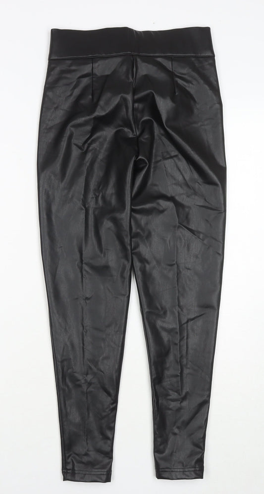 Womens UK Size 8 Marks and Spencer Regular Fit Pedal Pusher Black Trousers