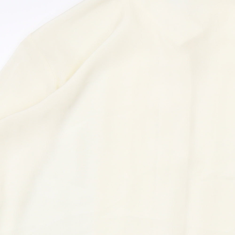Womens UK Size 12 Marks and Spencer Ivory Basic Button-Up