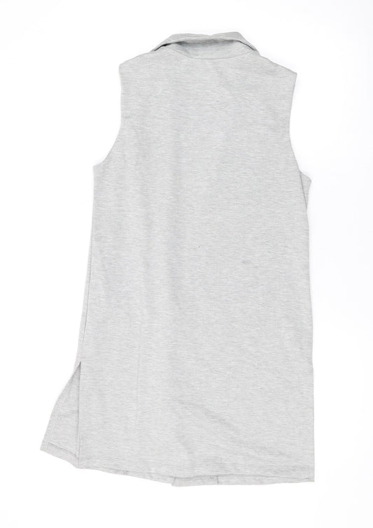Womens UK Size 10 New Look Grey Gilet