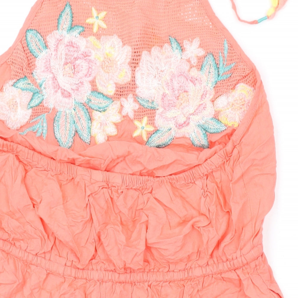 Accessorize Womens Pink Viscose Playsuit One-Piece Size M L3 in Tie