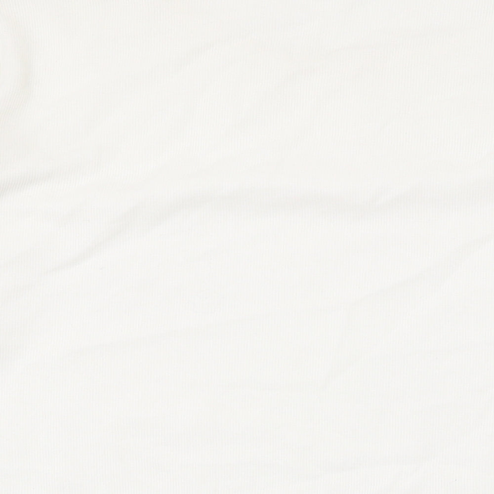 Bonmarché Womens Ivory Polyester Basic Blouse Size M Scoop Neck