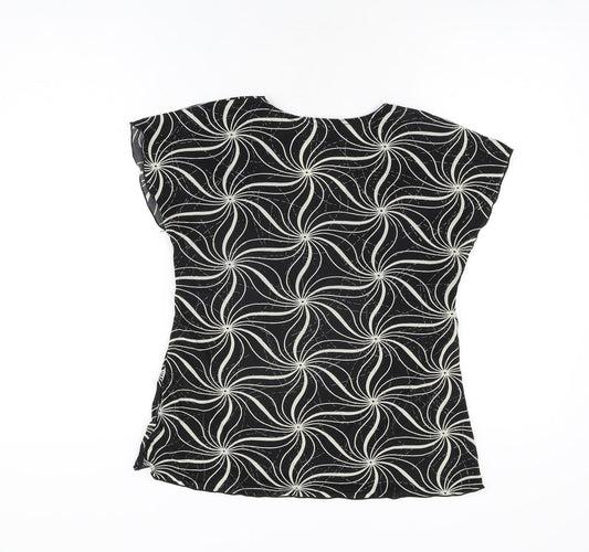 Womens UK Size S Saloos Black Basic T-Shirt
