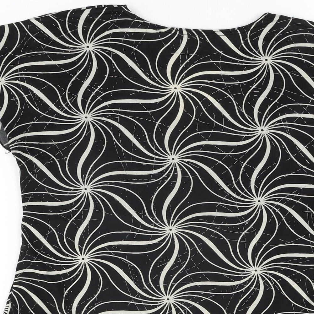 Womens UK Size S Saloos Black Basic T-Shirt