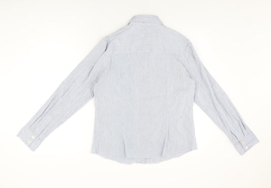 Womens UK Size 16 Alex & Co Blue Basic Button-Up