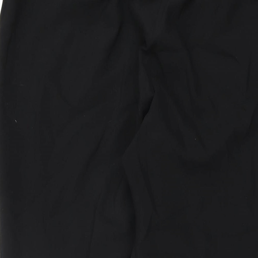 Volonte Womens Black Polyester Trousers Size 16 L29 in Regular Zip
