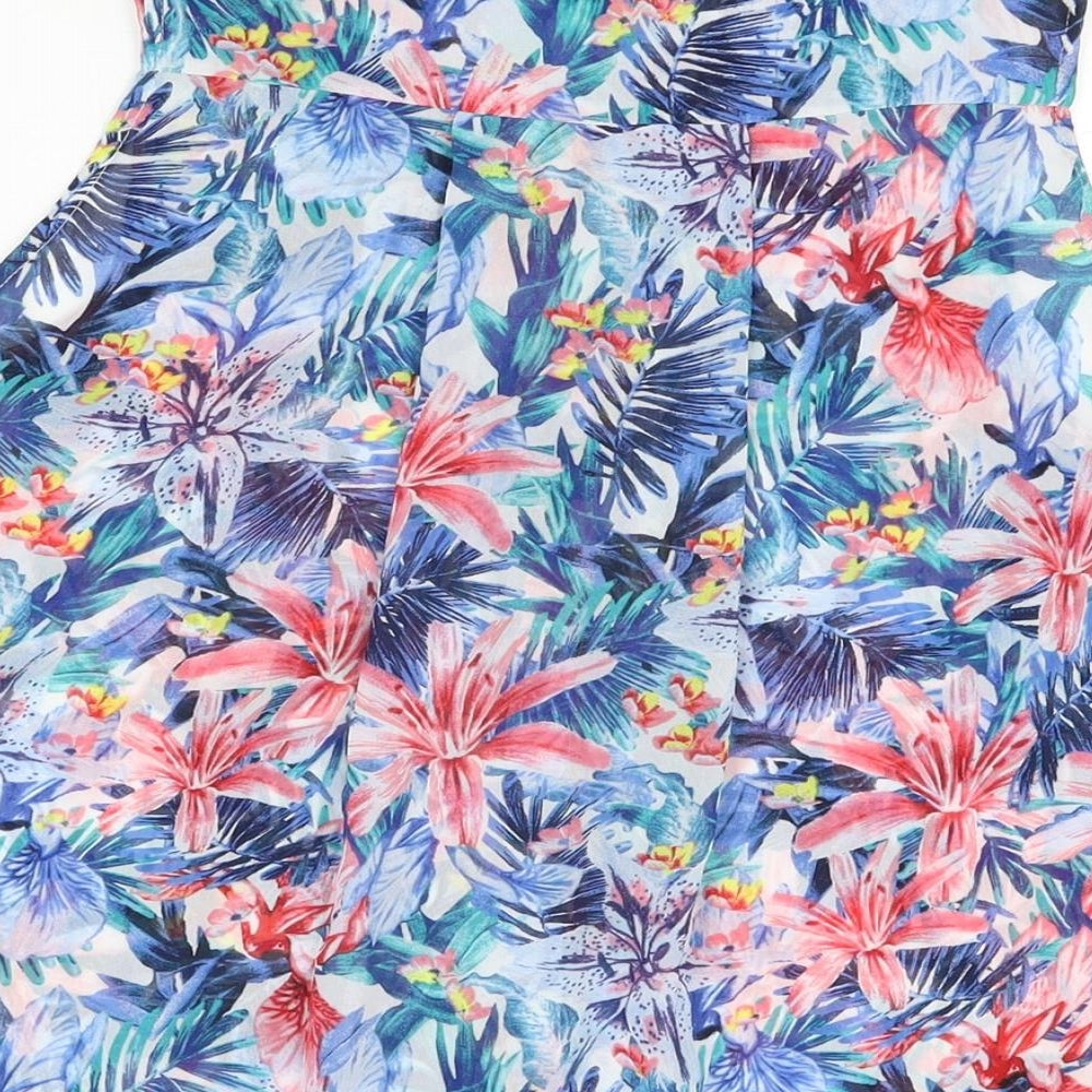 Womens UK Size 6 H&M Multicoloured Basic Button-Up