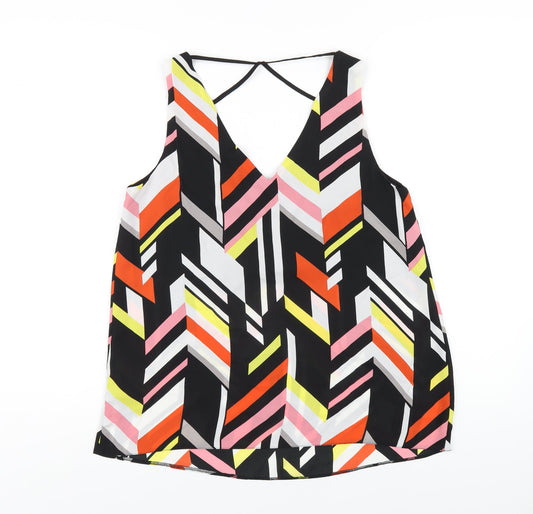 Womens UK Size 10 Dorothy Perkins Multicoloured Basic Tank