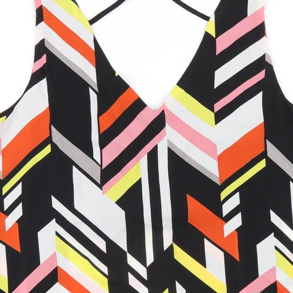 Womens UK Size 10 Dorothy Perkins Multicoloured Basic Tank