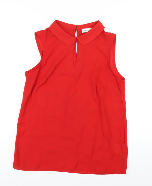 Womens UK Size 10 Paraphrase Red Basic T-Shirt
