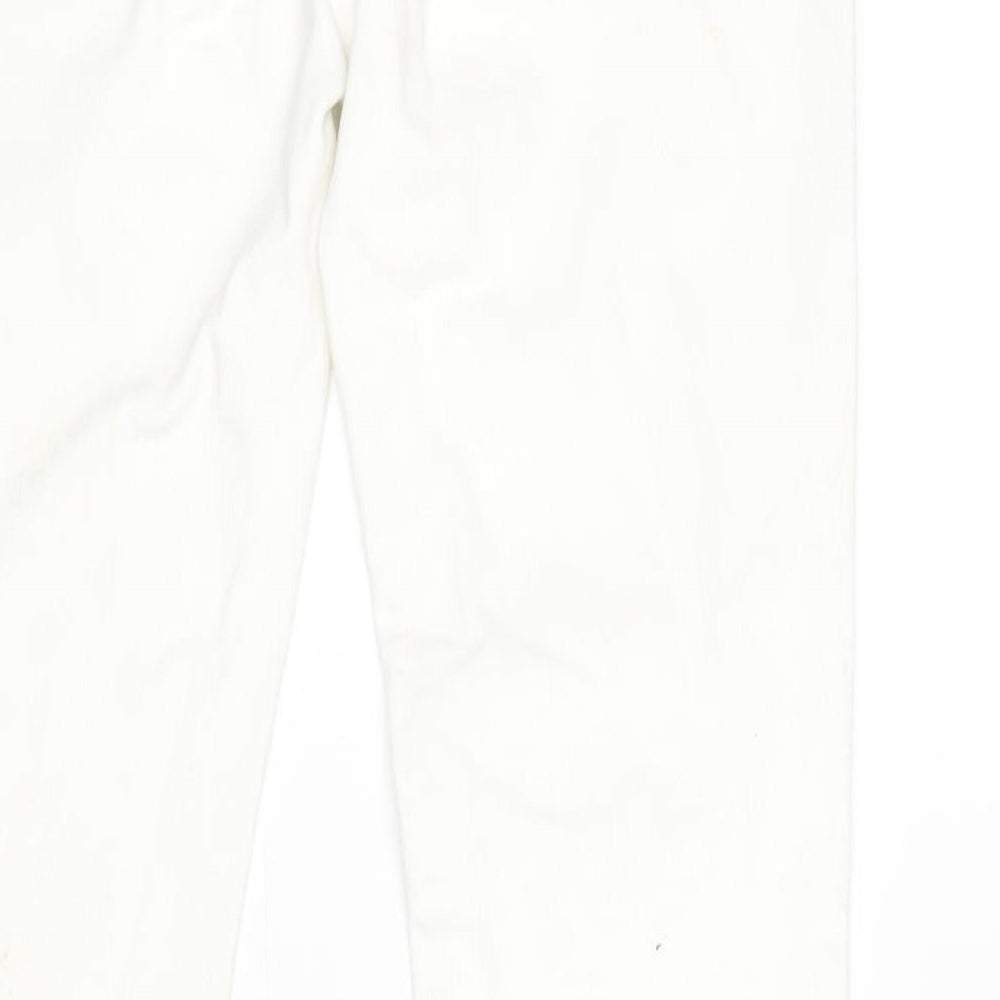 Topshop Womens Ivory Cotton Straight Jeans Size 28 in L32 in Regular Zip
