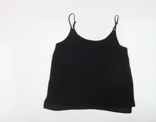 Womens UK Size 14 Dorothy Perkins Black Basic Tank