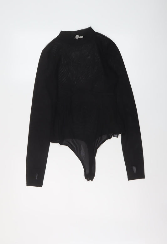 Womens UK Size 8 ASOS One-Piece Black Bodysuit
