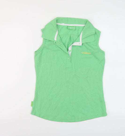 Womens UK Size 12 LA Gear Green Basic Polo