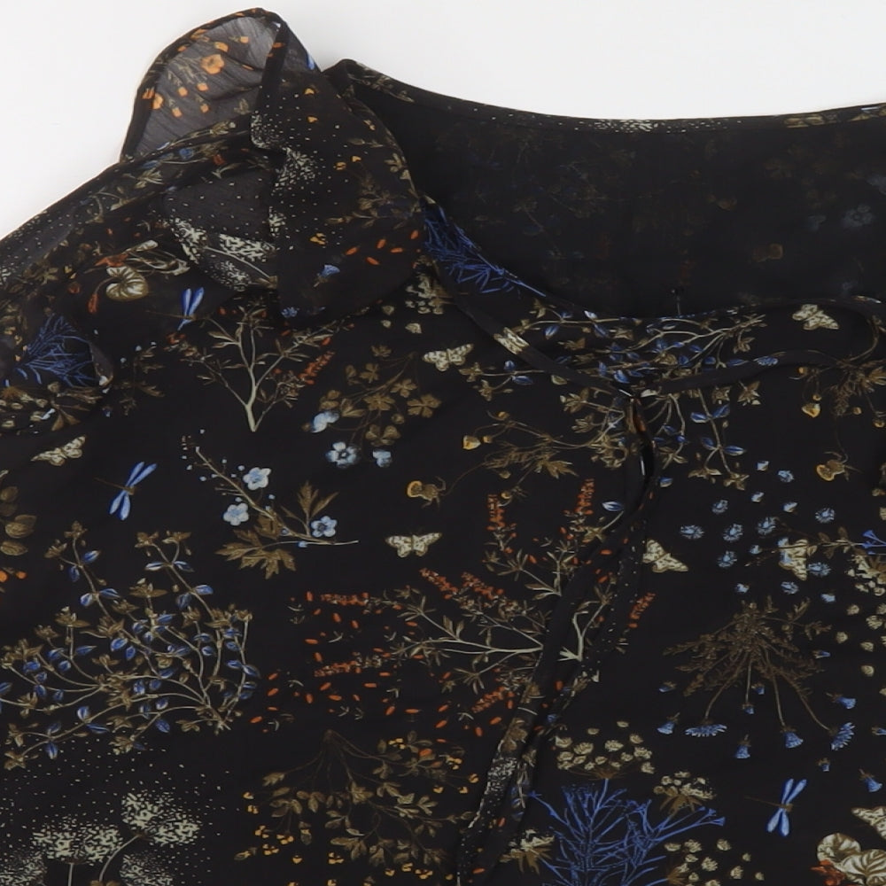 Womens UK Size 14 River Island Black Basic Blouse