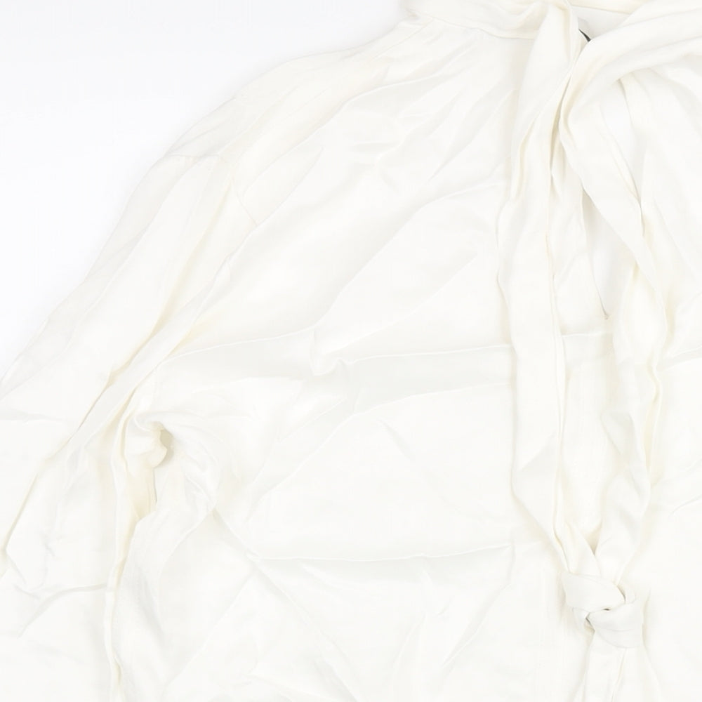 Womens UK Size S Zara White Basic Blouse