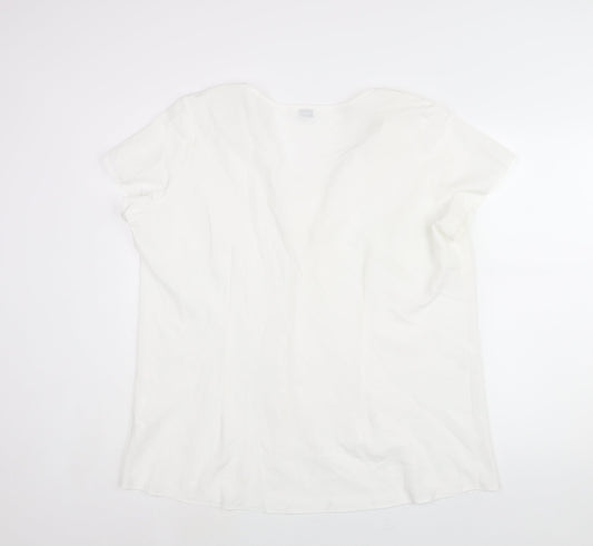 Womens UK Size 22 Wardrobe White Basic Blouse