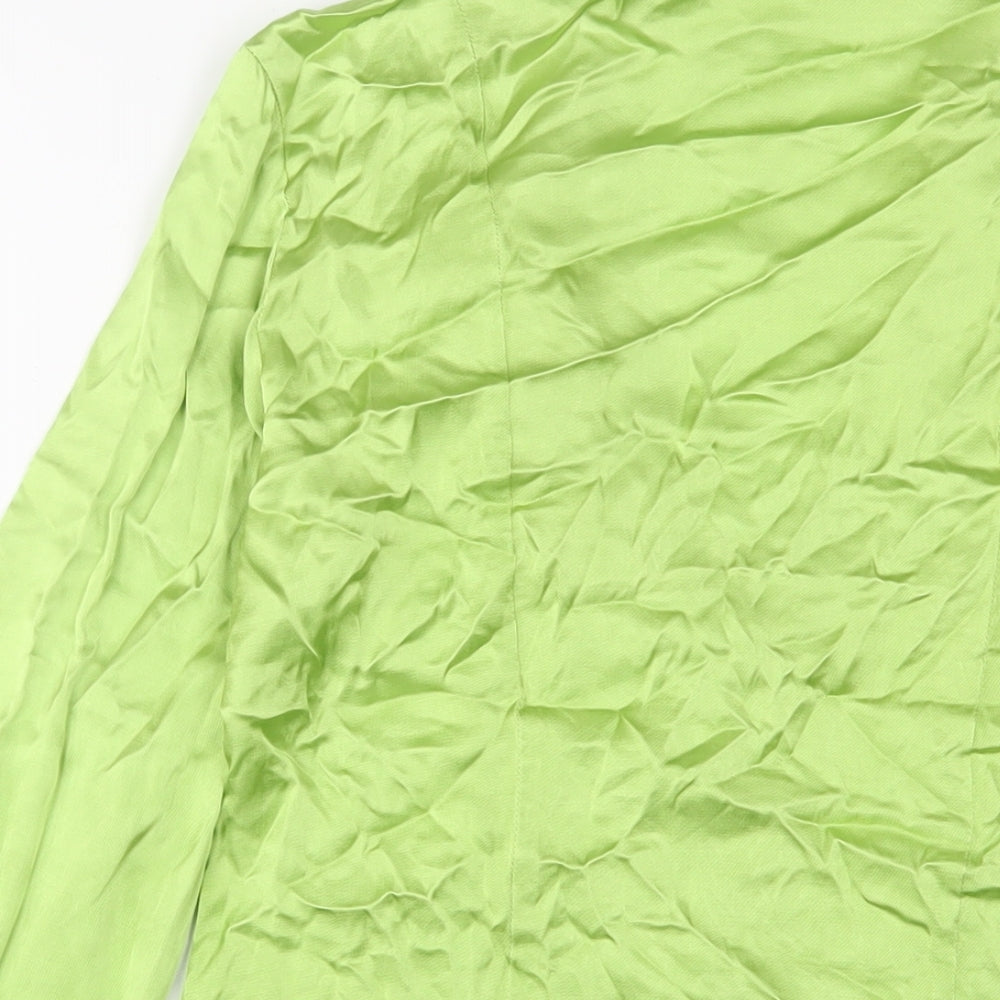 Womens UK Size M H&M Green Basic Button-Up
