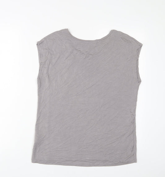 Womens UK Size M Klass Grey Basic T-Shirt
