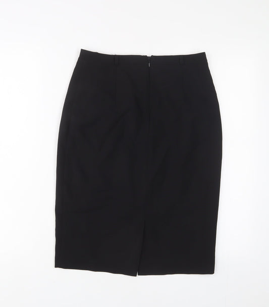ASOS Womens Black Polyester Straight & Pencil Skirt Size 8 Zip
