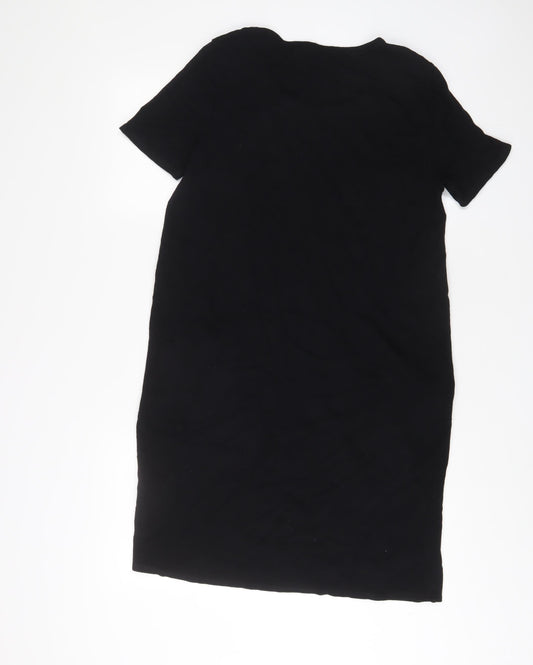Roman Womens Black Viscose Sheath Size 14 Scoop Neck Pullover - Studded