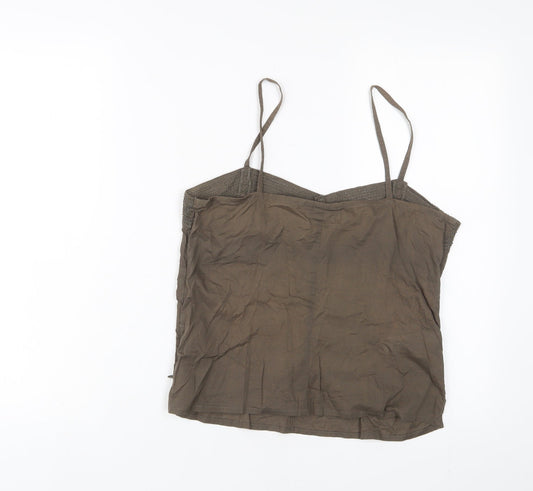 Womens UK Size 12 Monsoon Green Cropped Tank