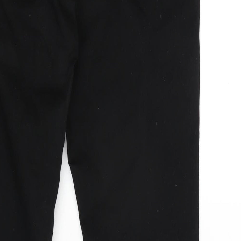 Uniqlo Womens Black Cotton Blend Straight Jeans Size 32 in L33 in Regular Zip