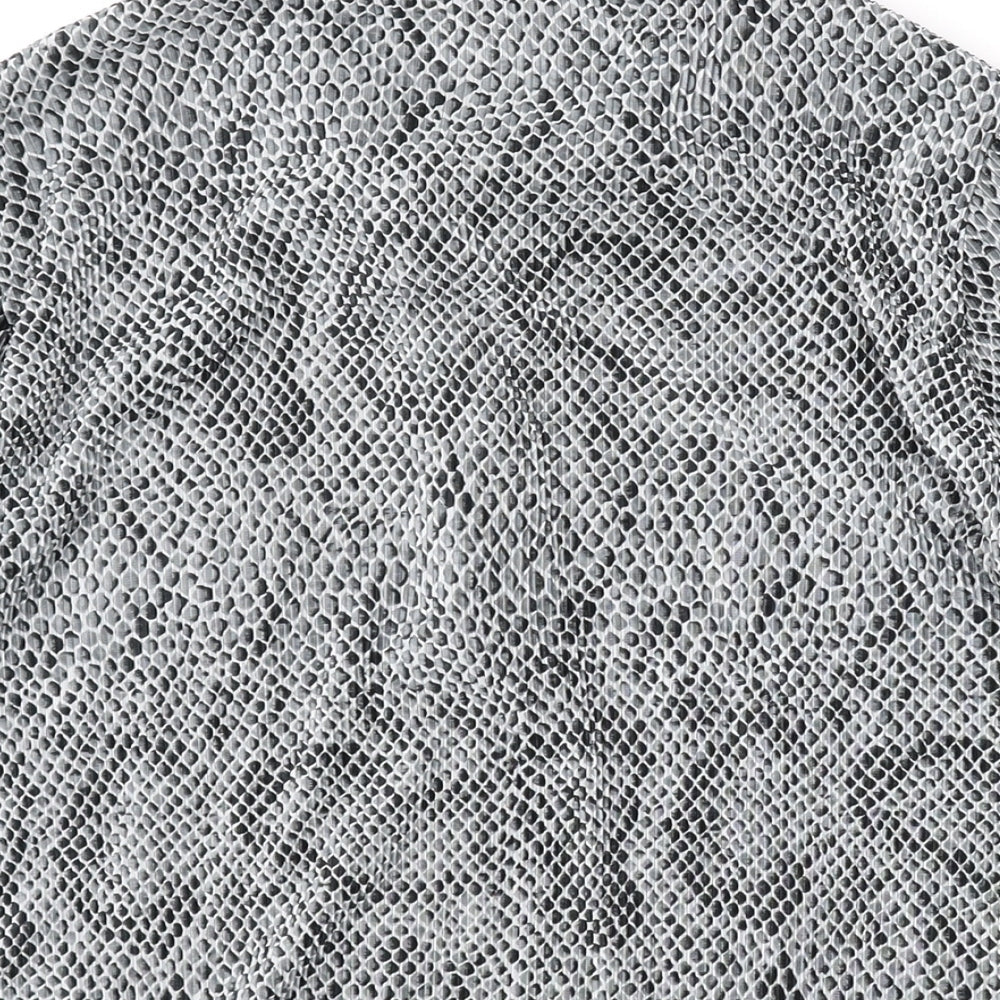 Womens UK Size 12 AMARANTO Grey Basic Blouse