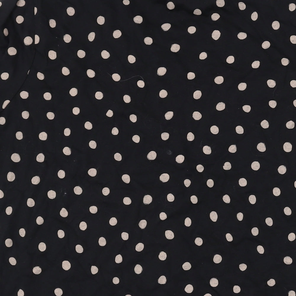 Womens UK Size S Zara Black Basic T-Shirt