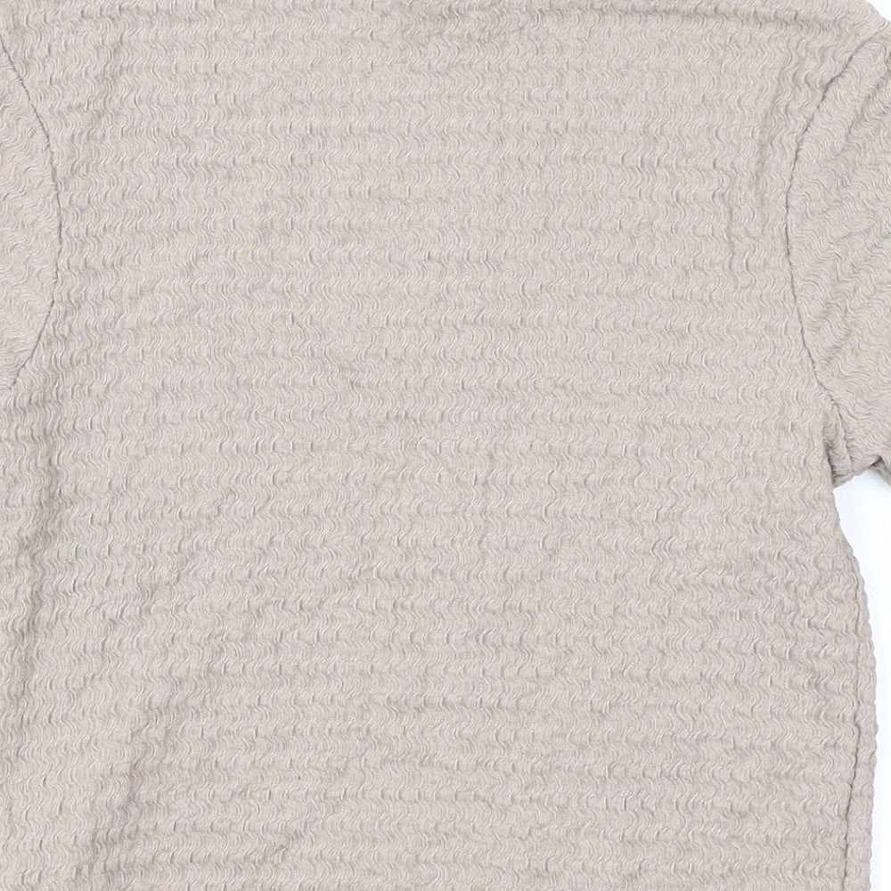 Womens UK Size 6 NEXT Beige Basic T-Shirt