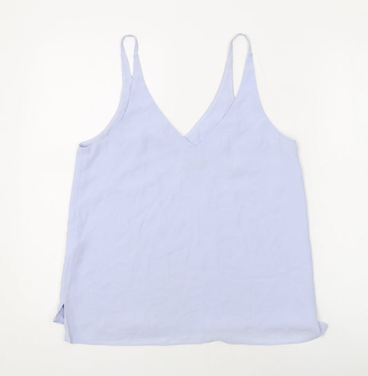 Womens UK Size 10 Topshop Blue Basic Tank