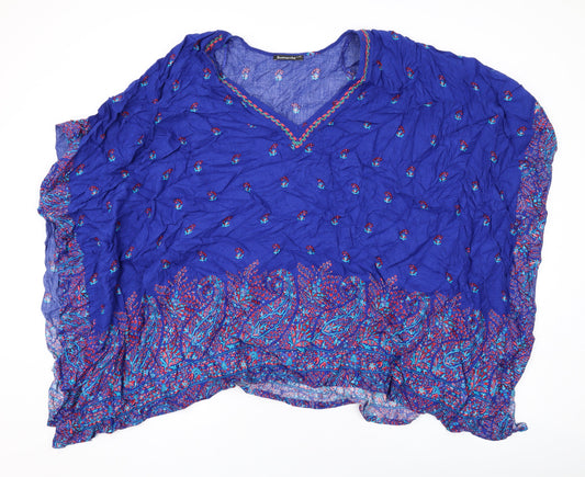 Womens UK Size L Bonmarché Blue Basic Blouse