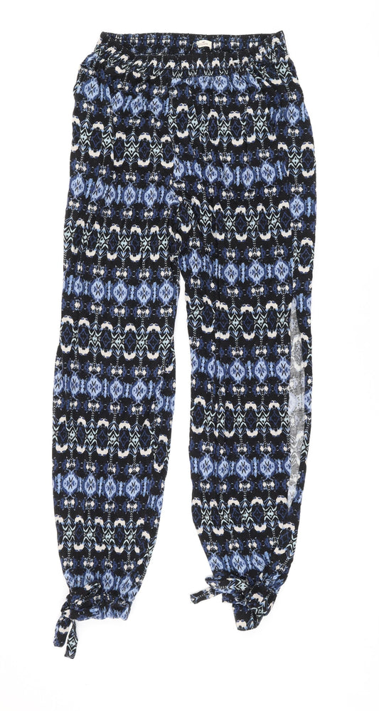 Womens UK Size M Hollister Regular Fit Jogger Black Trousers