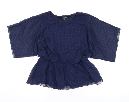 Womens UK Size 8 Quiz Blue Basic Blouse