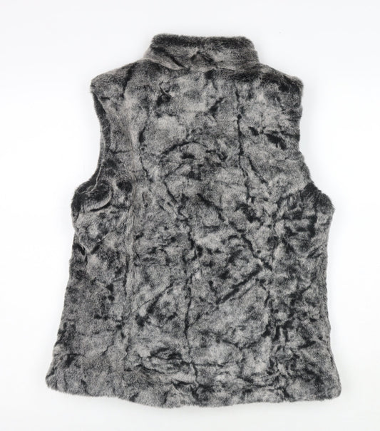 John Lewis Womens Grey Gilet Waistcoat Size 12 Zip