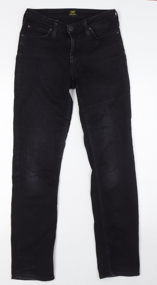 Mens UK Size 27 in Lee Regular Fit Skinny Black Jeans