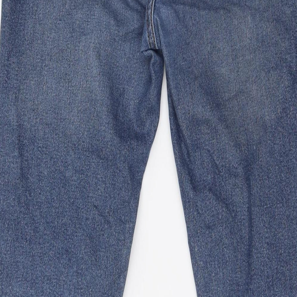 &Denim Womens Blue Cotton Straight Jeans Size 29 in L31 in Regular Zip