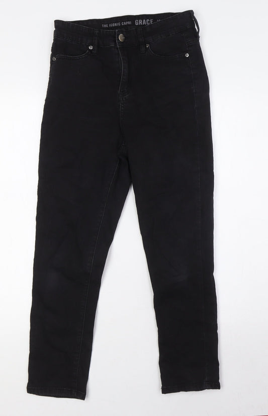 Womens UK Size 10 Oasis Regular Fit Skinny Black Jeans