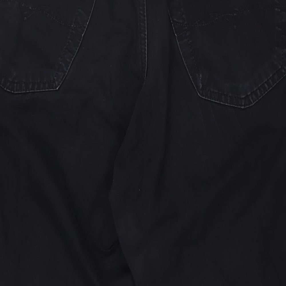 Josef Mens Black Cotton Straight Jeans Size 32 in L30 in Regular Button - Work wear