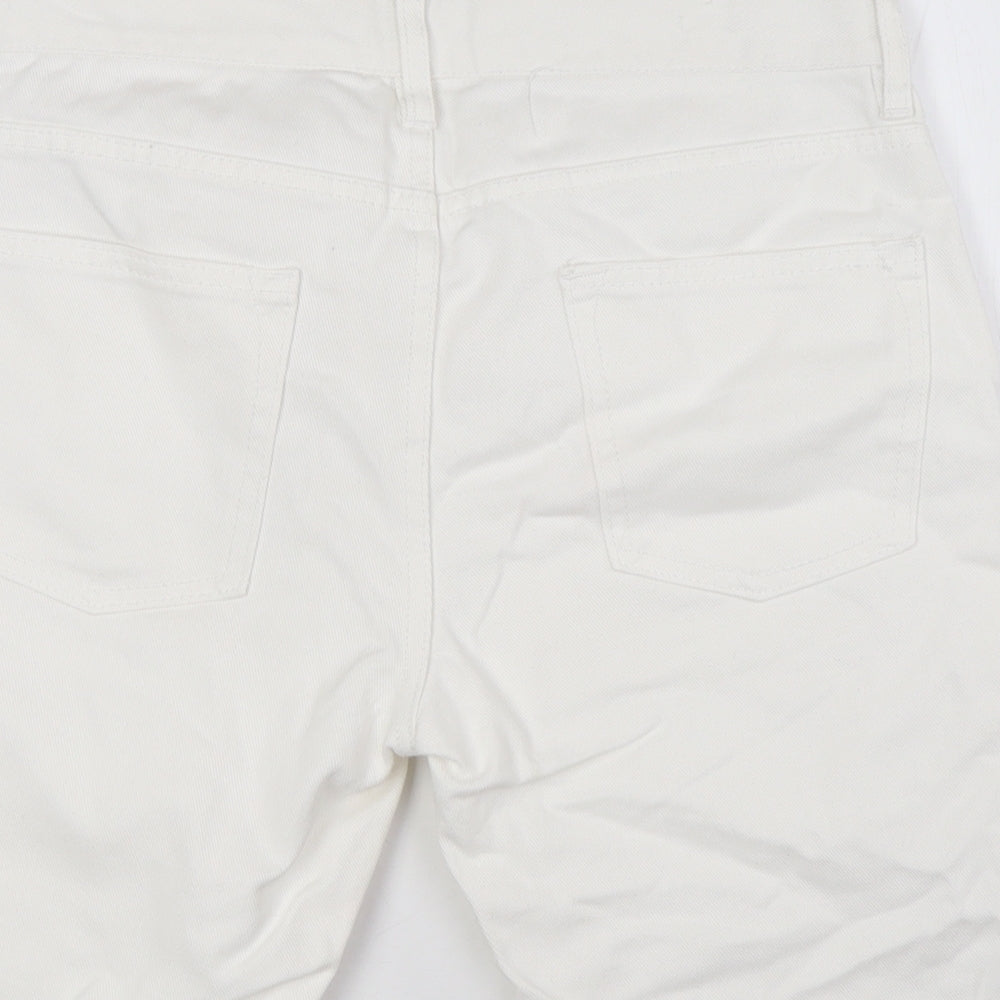 Topshop Mens Silver Cotton Bermuda Shorts Size 30 in L12 in Relaxed Button